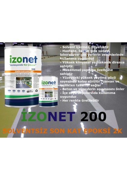 Izonet 200 Solventsiz Epoksi 2k fiyatları