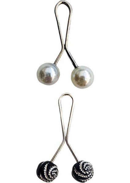 2 Adet Tesettür Eşarp ve Şal Klipsi Set 8