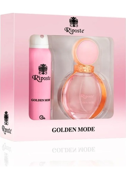 Riposte Kadın Parfüm & Deodorant Seti Golden Mode For Women 85 ml