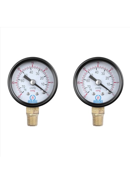 2x Erkek Dişli Pnömatik Hava Vakum Basınç Göstergesi 30/0hg (Yurt Dışından)