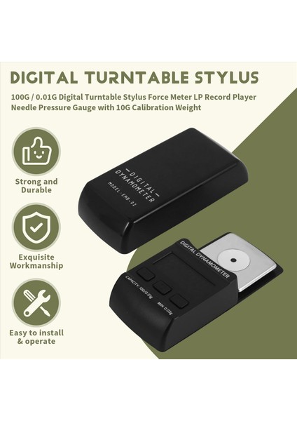 100G / 0 01G Dijital Turntable Stylus Kuvvet Metre Lp Record Player 10G Kalibrasyon Ağırlığı ile Iğne Basınç Göstergesi (Yurt Dışından) fırsatları