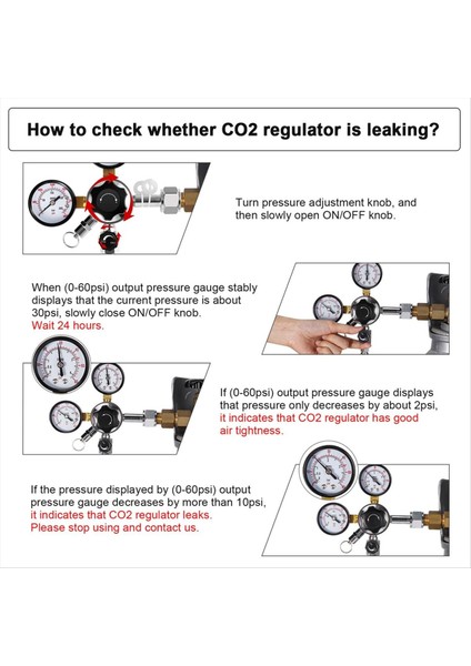 CGA-320 Keg Regülatörü 1/4inch ve 5/16 Inç Konektörlü Kegeratör Basınç Regülatörü Için Çift Aşamalı Gösterge Co2 Regülatörü (Yurt Dışından) fiyatları