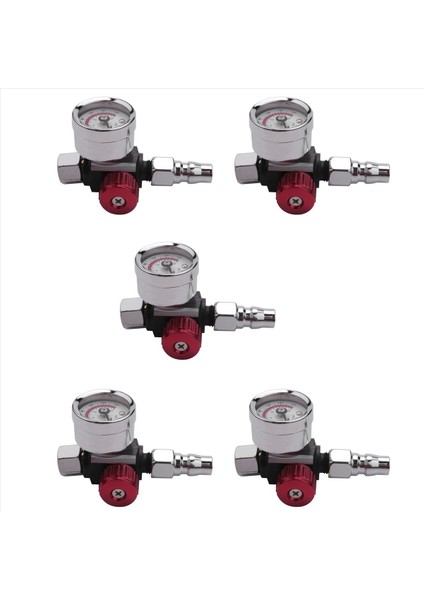 5pc 1/4 Inç Bsp Mini Hava Regülatör Valf Aracı Dayanıklı Küçük Kuyruk Basınç Göstergesi 48 x 60MM Püskürtme Aracı Için Nozul ile (Yurt Dışından) fiyatları