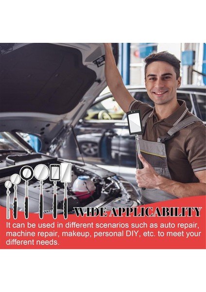 6pcs LED Teleskopu Denetim Aynası Geri Çekilebilir LED Mekanik Ayna Aracı Araç Algılama Aynası Altında Geri Çekilebilir (Yurt Dışından) indirimleri