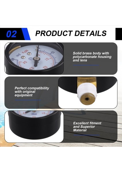 2pcs ECX270861 Hayward Pro Serisi Kum Filtre Modeli 1/4 Inç Npt Havuz Göstergesi Için Filtre Basınç Göstergesi (Yurt Dışından) indirimleri