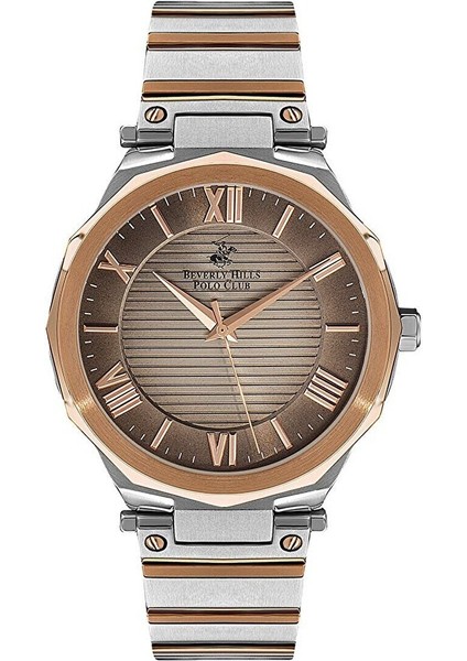 BP3135X.540 Erkek Kol Saati | 42 mm Silver-Rose Gold Çelik Kasa, Kahverengi Kadran, Seramik Safir Kaplamalı Cam
