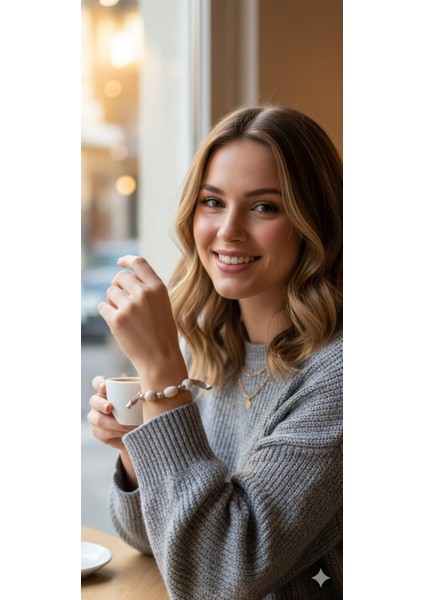 Esu Deri Penye Ip Kaplan Gözü Doğal Taş Bileklik