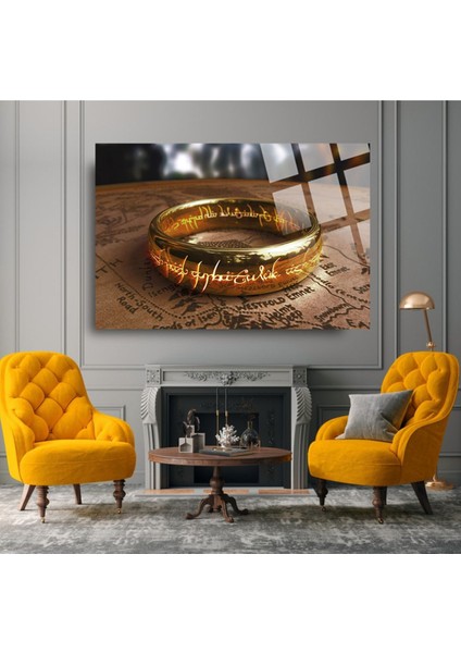 Yüzüklerin Efendisi Cam Tablo, Ev ve Ofis Hediyesi Yüksek Çözünürlüklü 4mm Lüks Tablo modelleri