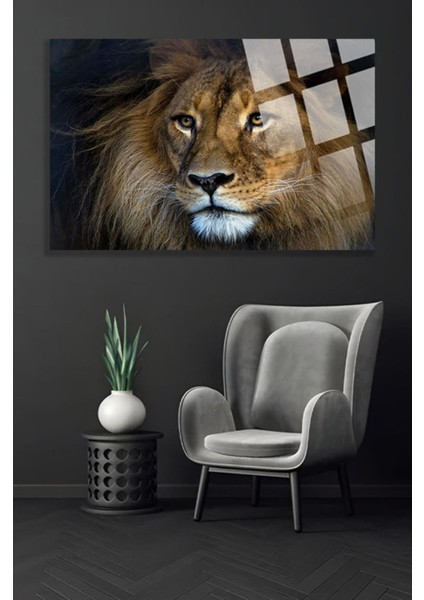 Aslan Kral Lüks Kırılmaz Cam Tablo, Ev ve Ofis Hediyesi Yüksek Çözünürlüklü 4mm Lüks Tablo fiyatları