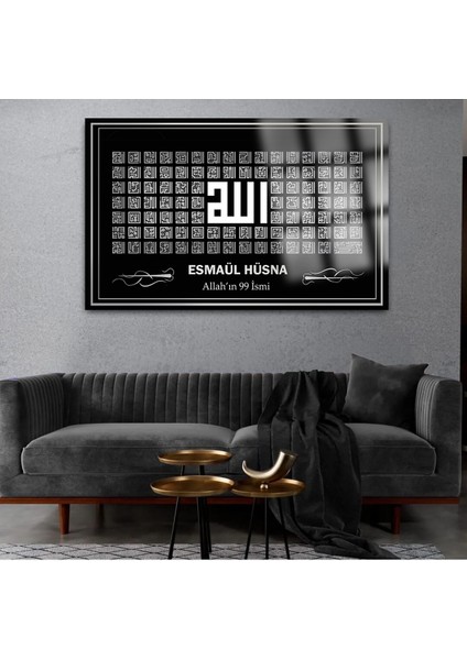 Esmaül Hüsna Allahın 99 Ismi Kırılmaz Cam Tablo Dini Islami Tablo Ev, Iş Yeri Ofis Hediyesi Kırılmaz modelleri