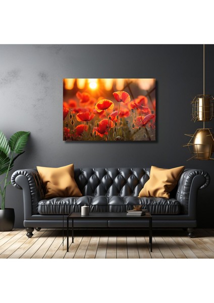 Haşhaş Çiçeği Duvar Dekoru , Gelincik Çiçeği Cam Tablo , Canlı Renkler , Yüksek Kalite, Temperli Cam indirimleri