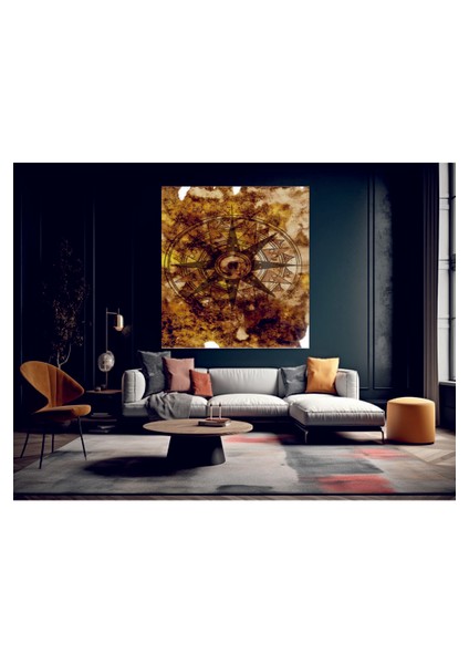 Eski Pusula Temperli Cam Üzerine Tablo Sevgilinize Yılbaşı Hediye fiyatları