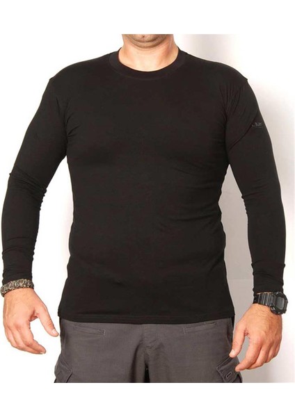 T-SHIRT PRO UZUN KOLLU -SİYAH