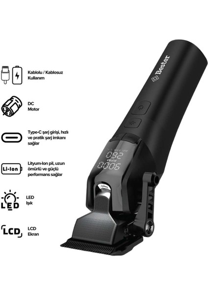 HC9553 Profesyonel Lityum Ion Saç Kesme Makinesi fırsatları