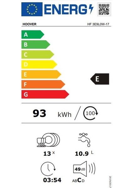HF 3E9L0W-17 5 Programlı Wi-Fi Bağlantılı Bulaşık Makinesi fırsatları