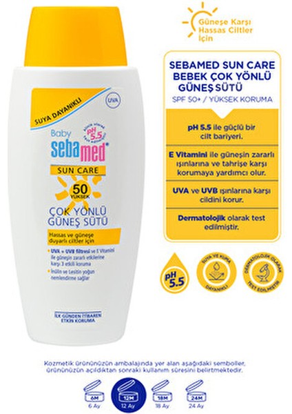 Bebek Güneş Sütü Losyonu SPF 50 100 ml Tüm Cilt Tipleri İçin Suya Dayanıklı Koruma indirimleri