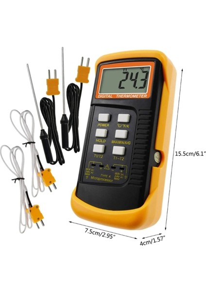 Hassas Sıcaklık Ölçümü Izleme Isı Ölçer 4 Termokupl Prob Sensörlü K Tipi Termokupl Termometre (Yurt Dışından) fiyatları