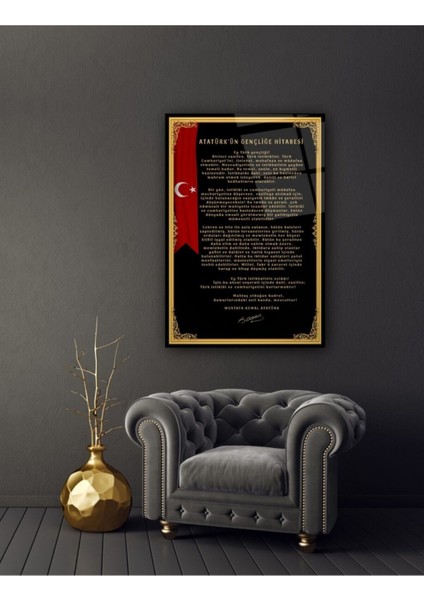 Gençliğe Hitabe Cam Tablo | Dekoratif Cam Tablo modelleri