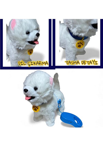 Uzaktan Kumandalı Sesli Müzikli Havlayan Yürüyen Ses Tekrar Etme Özellikli 30 cm Peluş Köpek fiyatları