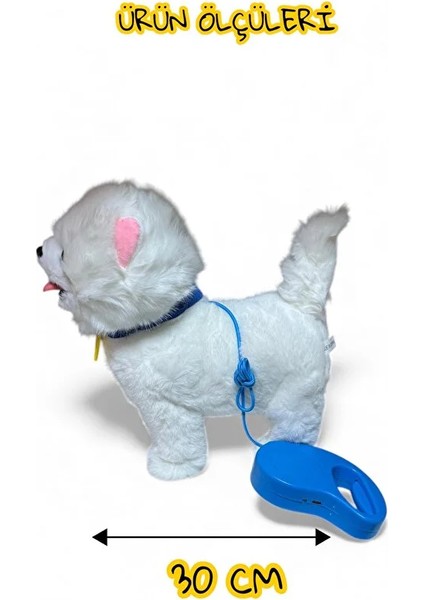 Uzaktan Kumandalı Sesli Müzikli Havlayan Yürüyen Ses Tekrar Etme Özellikli 30 cm Peluş Köpek modelleri