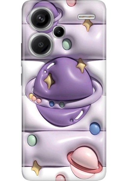 Xiaomi Redmi Note 13 Pro Plus 5g Kılıf Desenli Baskılı Tpu Rubber Kapak 3D Space