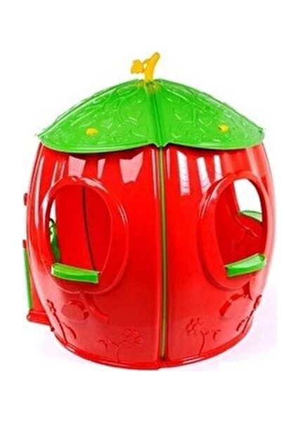 Çilek Ev Kız Çocuklar İçin Eğlenceli Tasarım Dayanıklı Bahçe Oyuncağı 141x141x142 cm