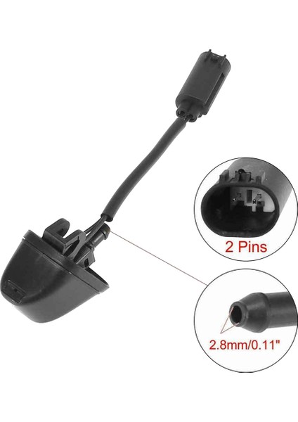 L+R Yeni Ön Cam Isıtmalı Yıkama Püskürtücü Nozul Jet 61667046060 -Bmw 3 Serisi E90 E91 E92 E93 323I 325I 328I 335I M3 (Yurt Dışından) modelleri