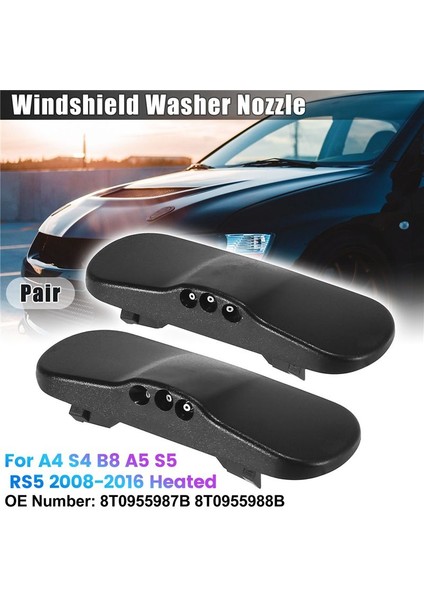 L&amp R Ön Cam Camı Yıkayıcı Nozul Sprey Jet 8T0955987B / 8T095988B -Audi A4 S4 B8 A5 S5 Rs5 2008-2016 Isıtılmış (Yurt Dışından) indirimleri