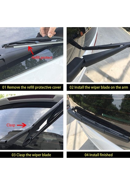 2x Arka Silecek Kol Bıçağı Düzeneği - Jeep Wrangler Için Jk 2007-2016 (Yurt Dışından) modelleri