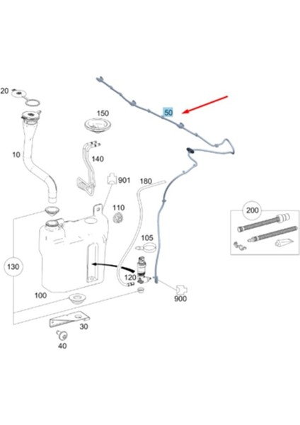 Mercedes V Sınıfı W448 Için Ön Cam Sprey Hortumu 2016 Sprey Hortum Aksesuarları A4478600592 (Yurt Dışından) fiyatları
