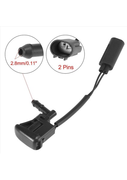 2x Ön Cam Isıtmalı Yıkama Püskürtücü Nozul Jeti 61668361039 -Bmw 3 Serisi E46 325 330 2003-2006 / E89 Z4 2009-2015 (Yurt Dışından) modelleri