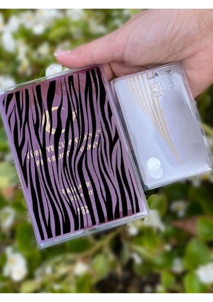 Zebra Desenli Universal Şeffaf Pasaport Kılıfı Model Tüm Ülke Pasaportlarına Uygun