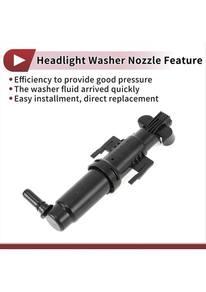 Bmw F10 Z4 Sol Tarafı Için Araba Far Püskürtme Tabanca Yıkama Memesi 61677206645 (61677206645) (Yurt Dışından)