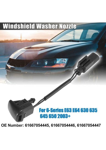 2x Araba Ön Cam Isıtmalı Yıkayıcı Püskürtücü Nozul Jet 61667054445 Bmw 6 Serisi E63 E64 2002-2007 (Yurt Dışından) modelleri