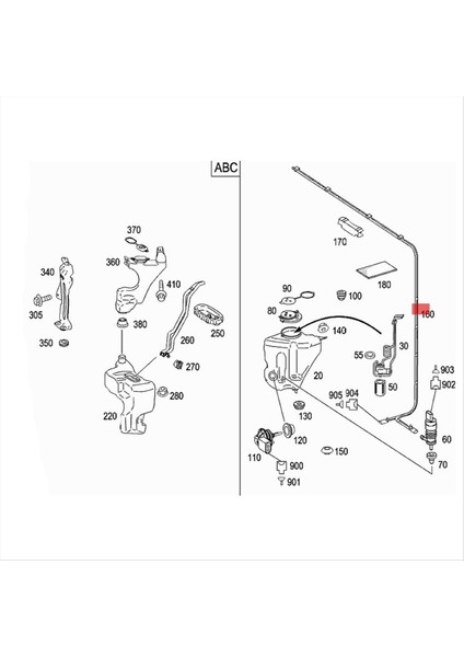 Ön Cam Cam Yıkayıcı Nozul Jet Hortumu A2218600292 Mercedes-Benz Için W221 C216 2007-2014 S350 S63 S65 Isıtılmış (Yurt Dışından) indirimleri