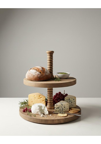 2 Katlı Ahşap Kek Kurabiye Sunumluk ,2 Katlı Doğal Ahşap Stant fırsatları