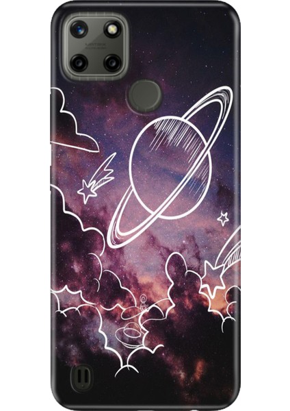 iPhone 7 Plus - 8 Plus Kılıf Desenli Baskılı Tpu Rubber Kapak Gezegenler