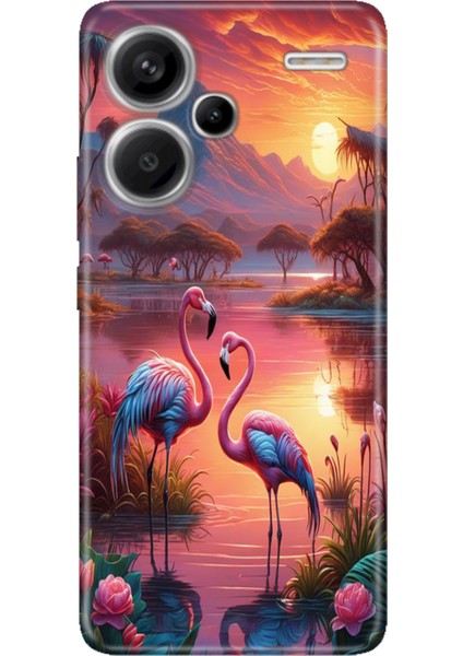 Xiaomi Redmi Note 13 Pro Plus 5g Kılıf Desenli Baskılı Tpu Rubber Kapak FLAMINGO888