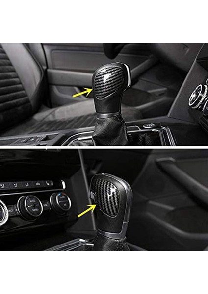 4x Karbon Fiber Vites Vites Kolu Kafa Kapağı Trim Otomobil Aksesuarları Atlas Tiguan Beetle Golf Jetta Passat cc (Yurt Dışından) fırsatları