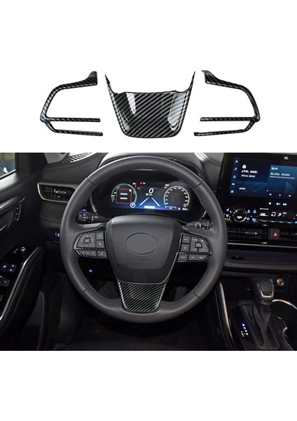 3pcs Karbon Fiber Renk Direksiyon Simidi Kapağı Trim Toyota Highlander Için Uygun 2020 2021 2022 Sienna 2021-2022 (Yurt Dışından) fiyatları