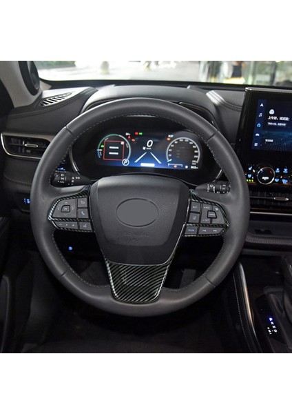 3pcs Karbon Fiber Renk Direksiyon Simidi Kapağı Trim Toyota Highlander Için Uygun 2020 2021 2022 Sienna 2021-2022 (Yurt Dışından) modelleri