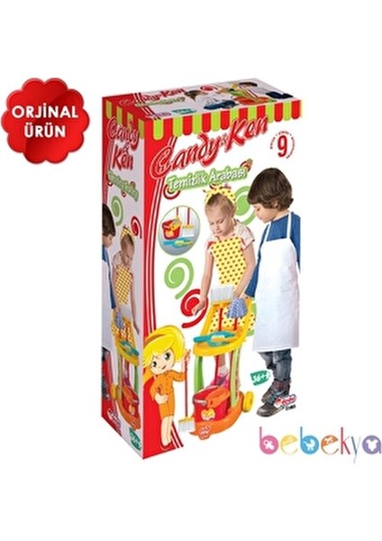 Candy & Ken Temızlık Arabası Eğlenceli Tasarım ile Çocuklar İçin Temizlik Oyun Seti modelleri
