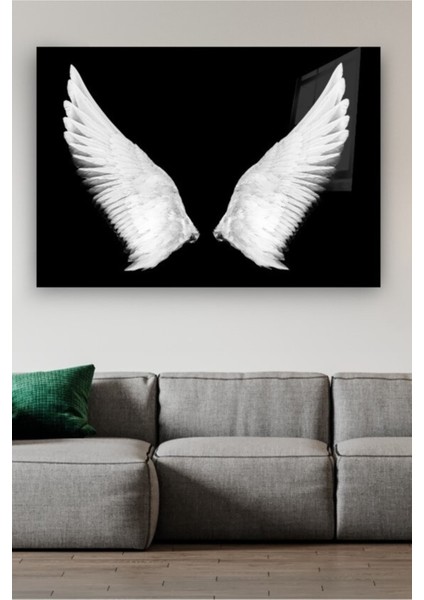 Kuş Kanadı Cam Tablo, Soyut Tablo,modern Tablo,doğa Tablo, Duvar Dekor, Büyük Tablo, Cam Duvar Tablo