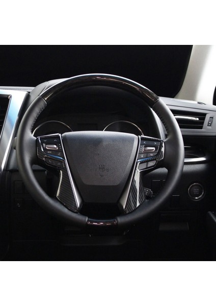 Toyota Alphard Vellfire Için 30 2015-2019 Araç Karbon Fiber Direksiyon Simidi Kapağı Trim Dekor Çerçevesi Aksesuarları (Yurt Dışından) fiyatları