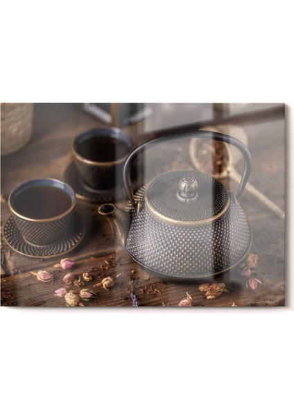Çay Saati | Mutfak Temalı Cam Tablo | 50X70 cm fırsatları