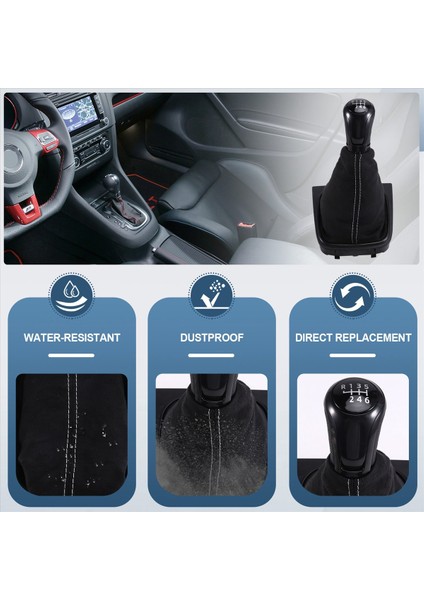 Scirocco Iıı Yedek Araba Iç Kısım Için Golf Için Golf Için 5 Mk5 Için 6 Hızlı Manuel Vites Vites Kol Düğmesi Botu (Yurt Dışından) indirimleri