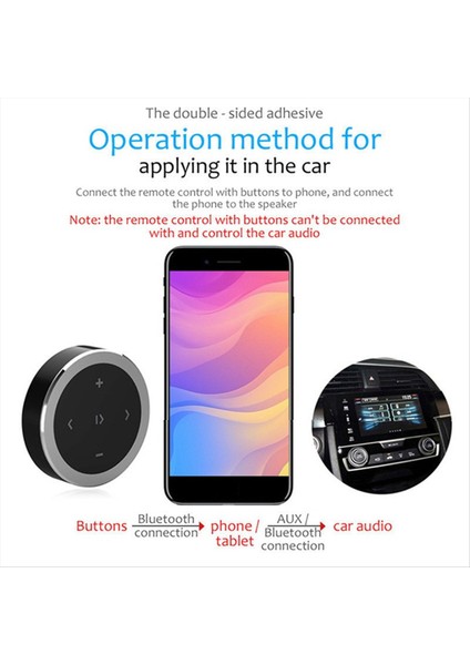 Araba Direksiyon Simidi Müzik Oyuncusu Kablosuz Bluetooth Multimedya Uzaktan Android Ios Akıllı Telefon Için Braket ile (Yurt Dışından) indirimleri