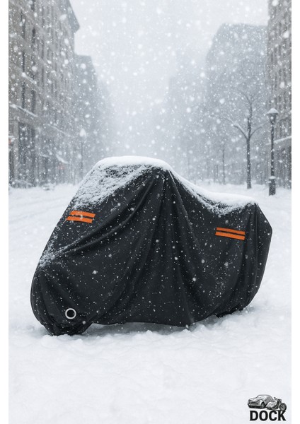 Turuncu Reflektörlü Ktm 790 Duke Kilit Uyumlu Siyah Motosiklet Brandası