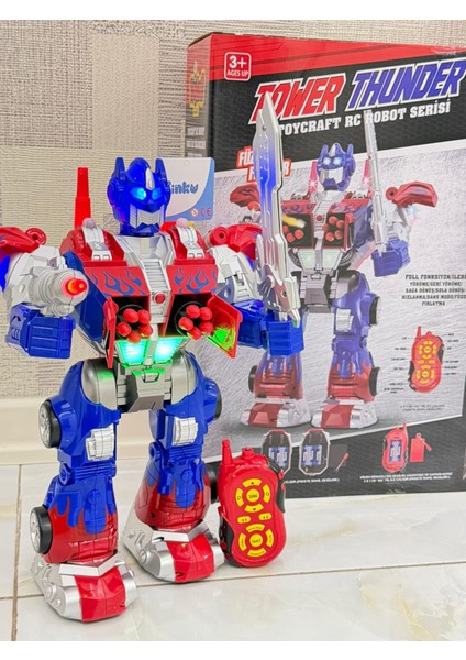 Uzaktan Kumandalı Dev Boy Optimus Prime Bumblebee Transformer Mermi ve Disk Atan Oyuncak Robotlar