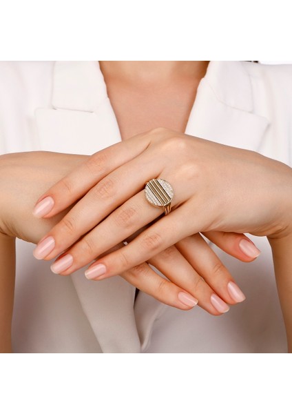 Altın Tasarım Yüzük - 14K indirimleri